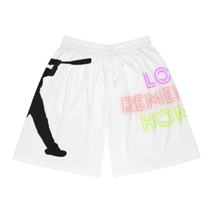 Mga Short sa Basketbol: Baseball White 