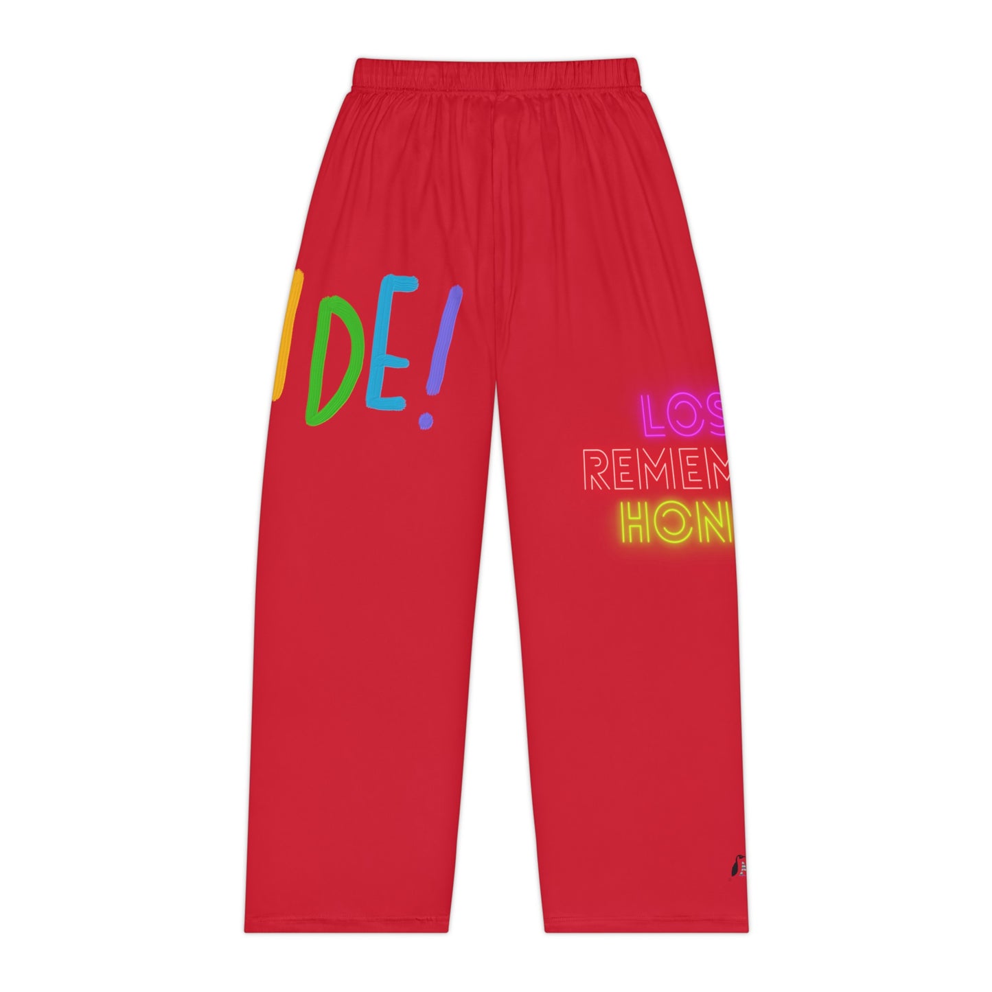 Pambabaeng Pajama Pants: LGBTQ Pride Dark Red 