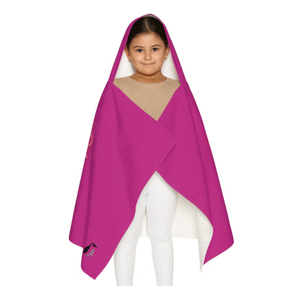 Youth Hooded Towel: Lost Remember Honor Pink