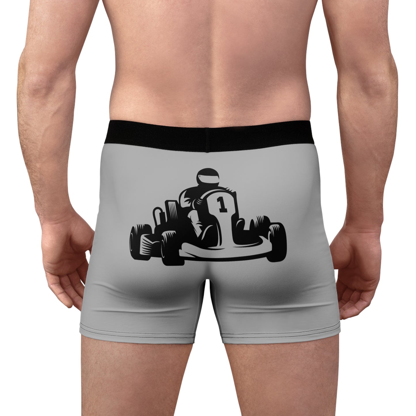 Men's Boxer Briefs: Racing Lite Grey