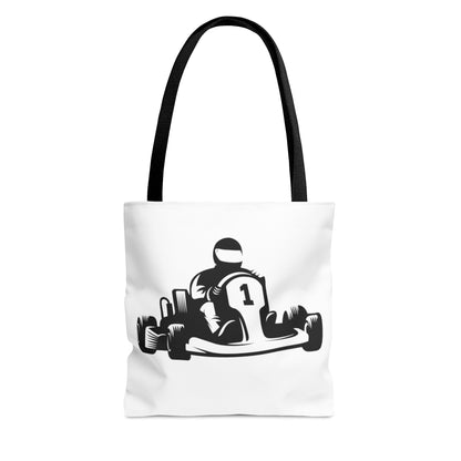 Tote Bag: Racing White