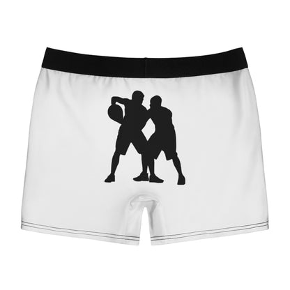 Men's Boxer Briefs: Basketball White