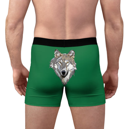 Men's Boxer Briefs: Wolves Dark Green