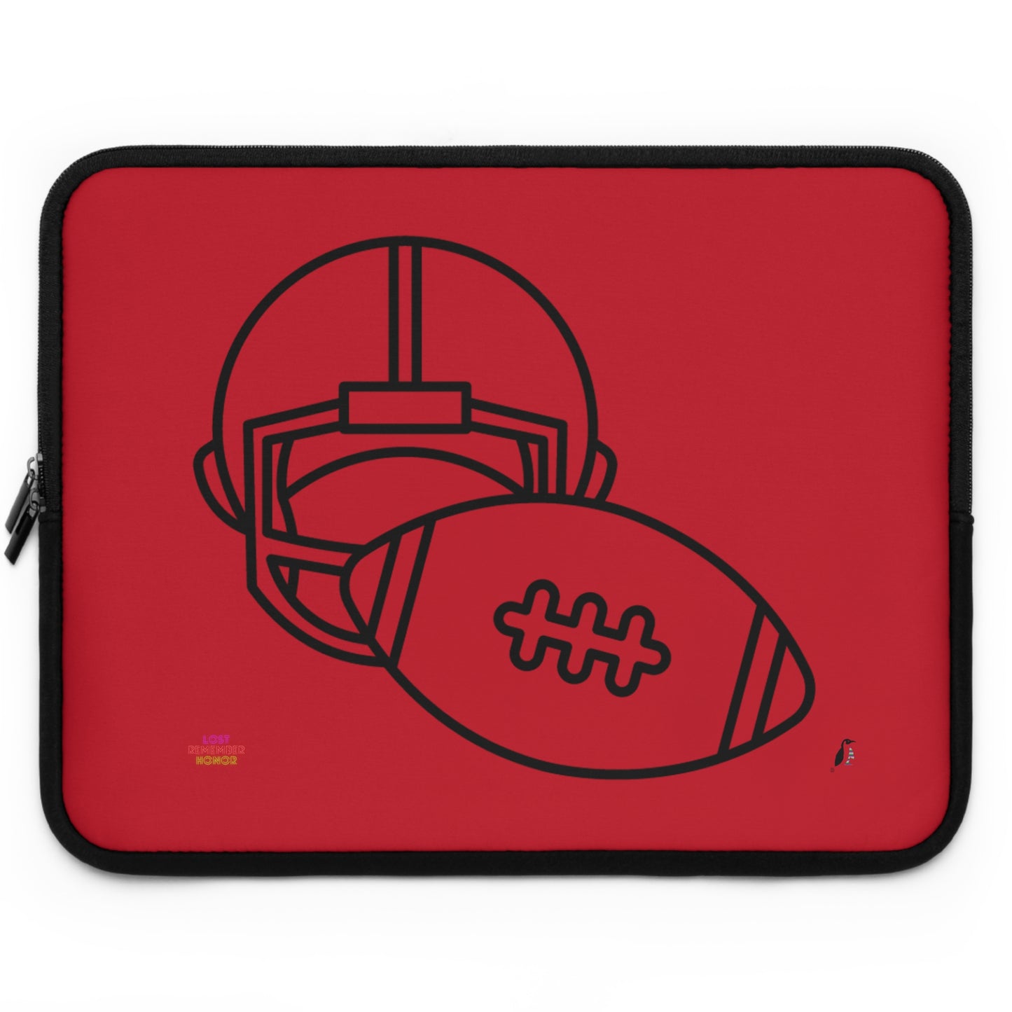 Laptop Sleeve: Football Dark Red