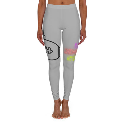 Women's Spandex Leggings: Football Lite Grey