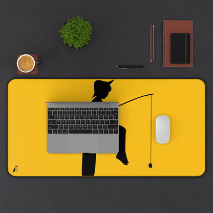 Desk Mat: Fishing Yellow