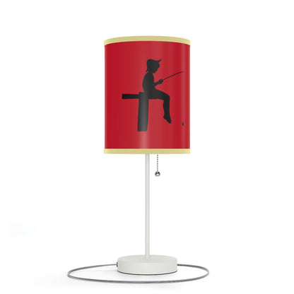 Lamp on a Stand, US|CA plug: Fishing Dark Red