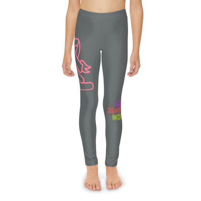 Youth Full-Length Leggings: Fight Cancer Dark Grey