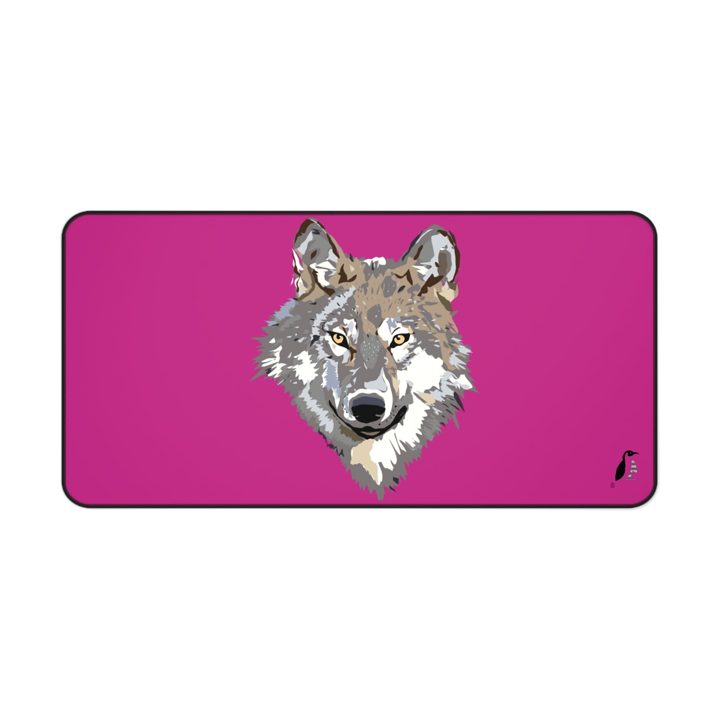 Desk Mat: Wolves Pink