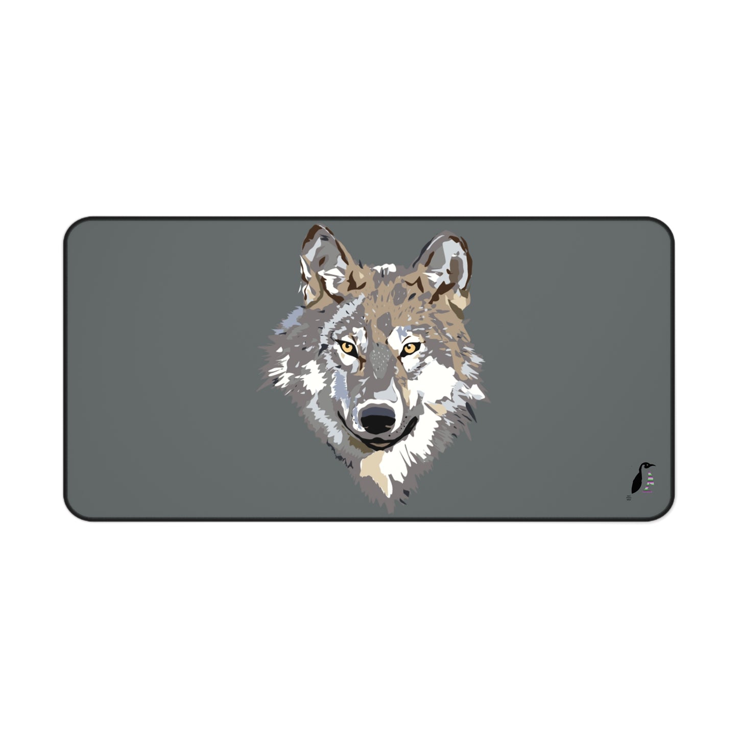 Desk Mat: Wolves Dark Grey