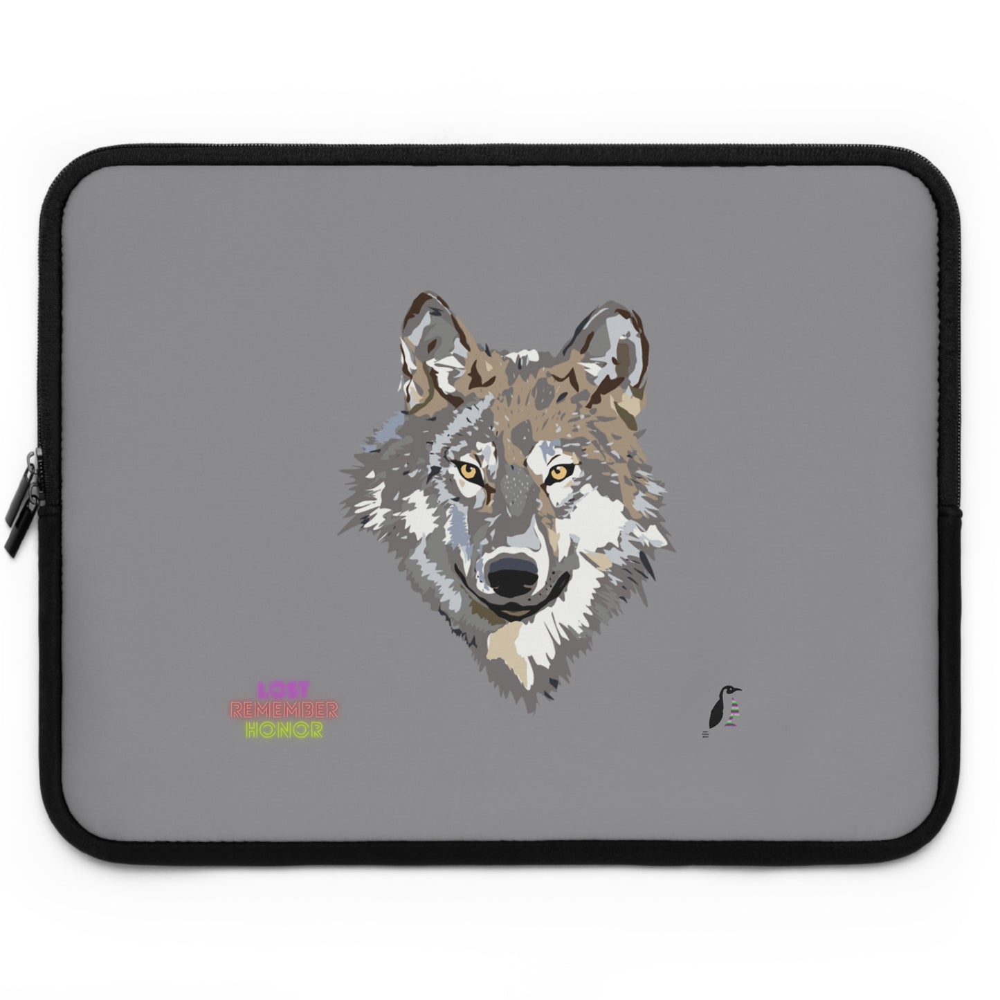 Laptop Sleeve: Wolves Grey