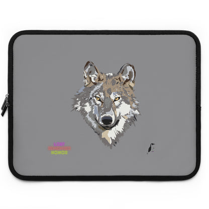 Laptop Sleeve: Wolves Grey