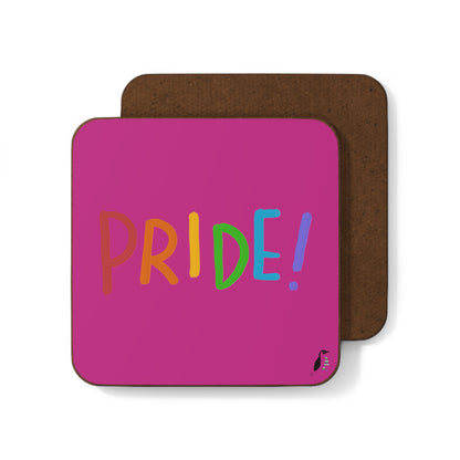 Hardboard Back Coaster: LGBTQ Pride Pink