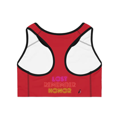 Sports Bra: Wrestling Dark Red