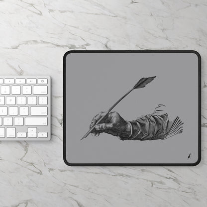 Gaming Mouse Pad: Writing Grey