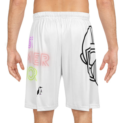 Basketball Shorts: Football White