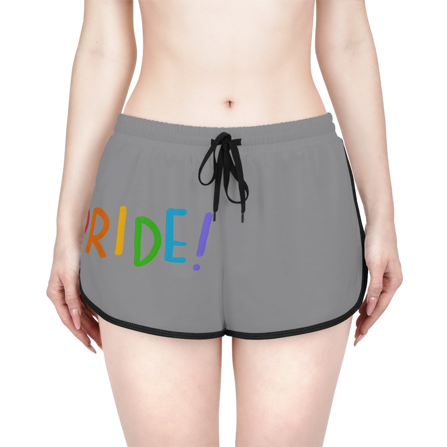 Women's Relaxed Shorts: LGBTQ Pride Grey