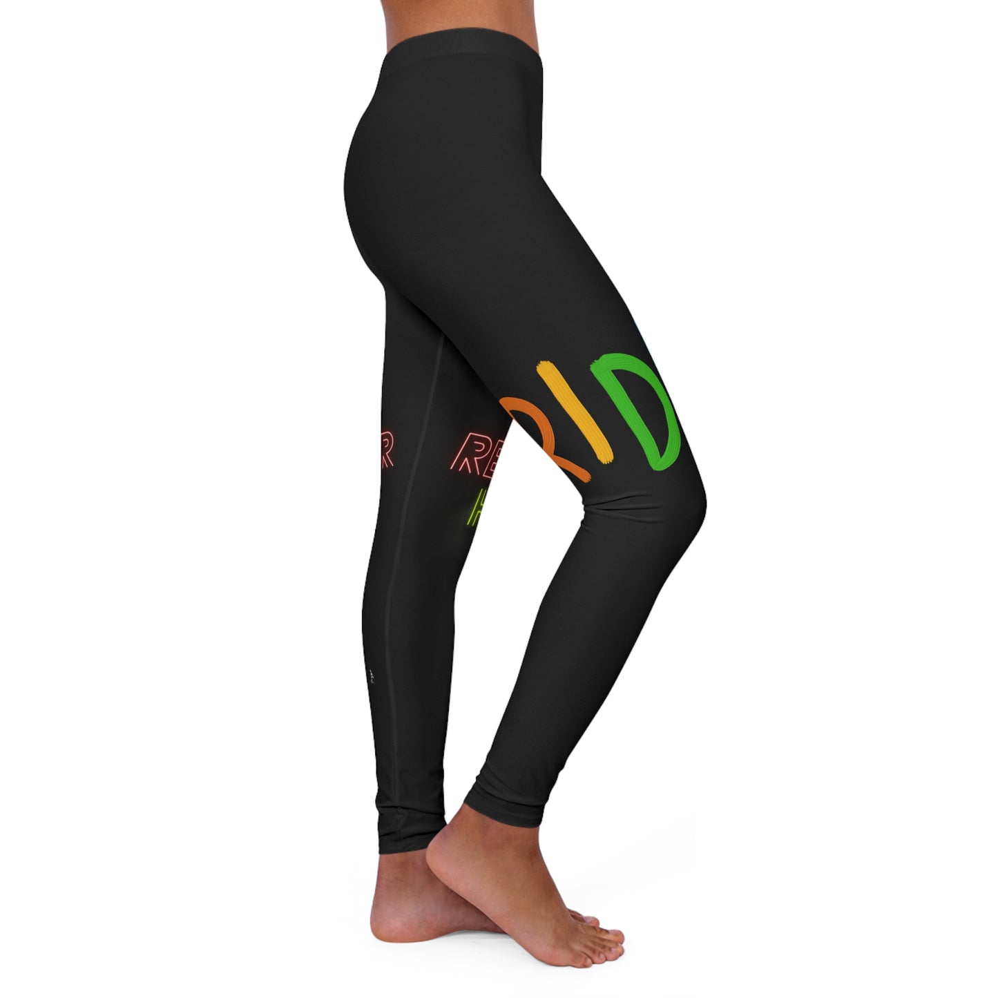 Women's Spandex Leggings: LGBTQ Pride Black