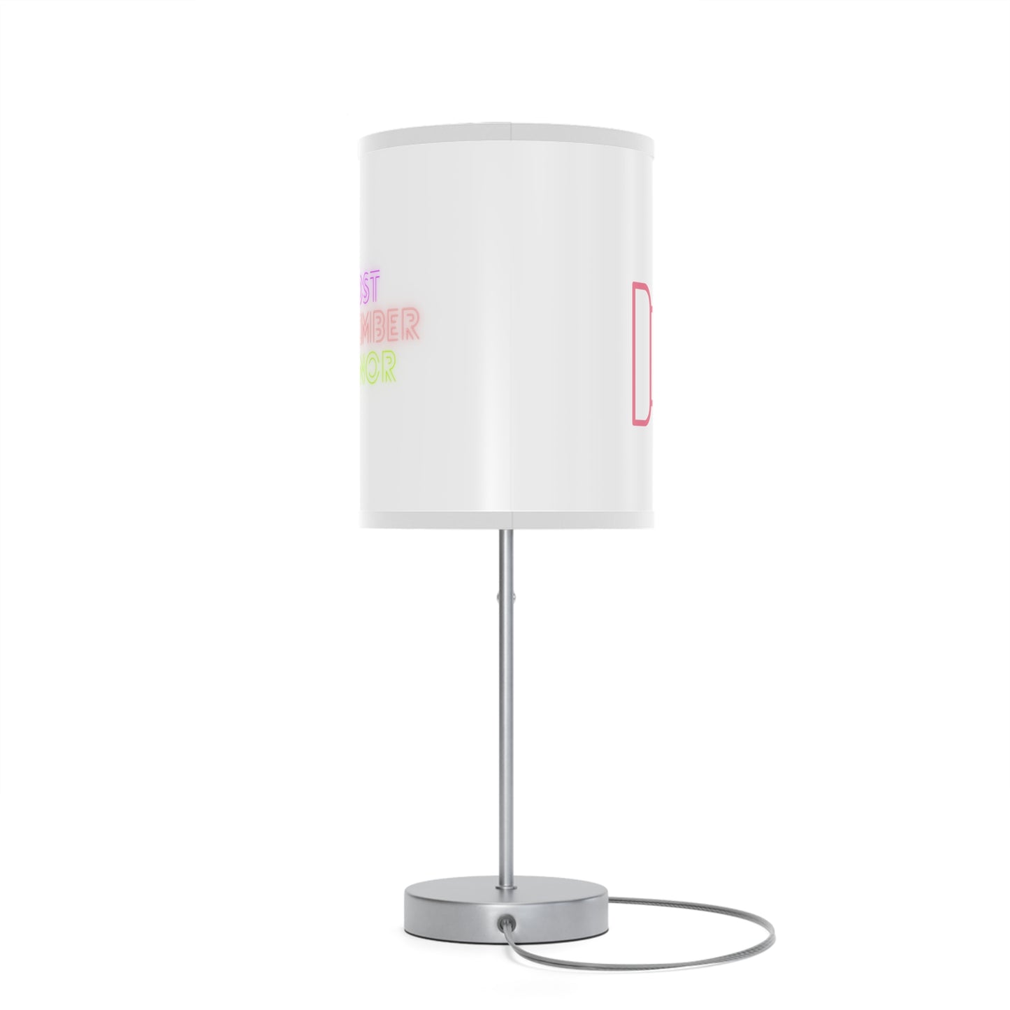 Lamp on a Stand, US|CA plug: Fight Cancer White