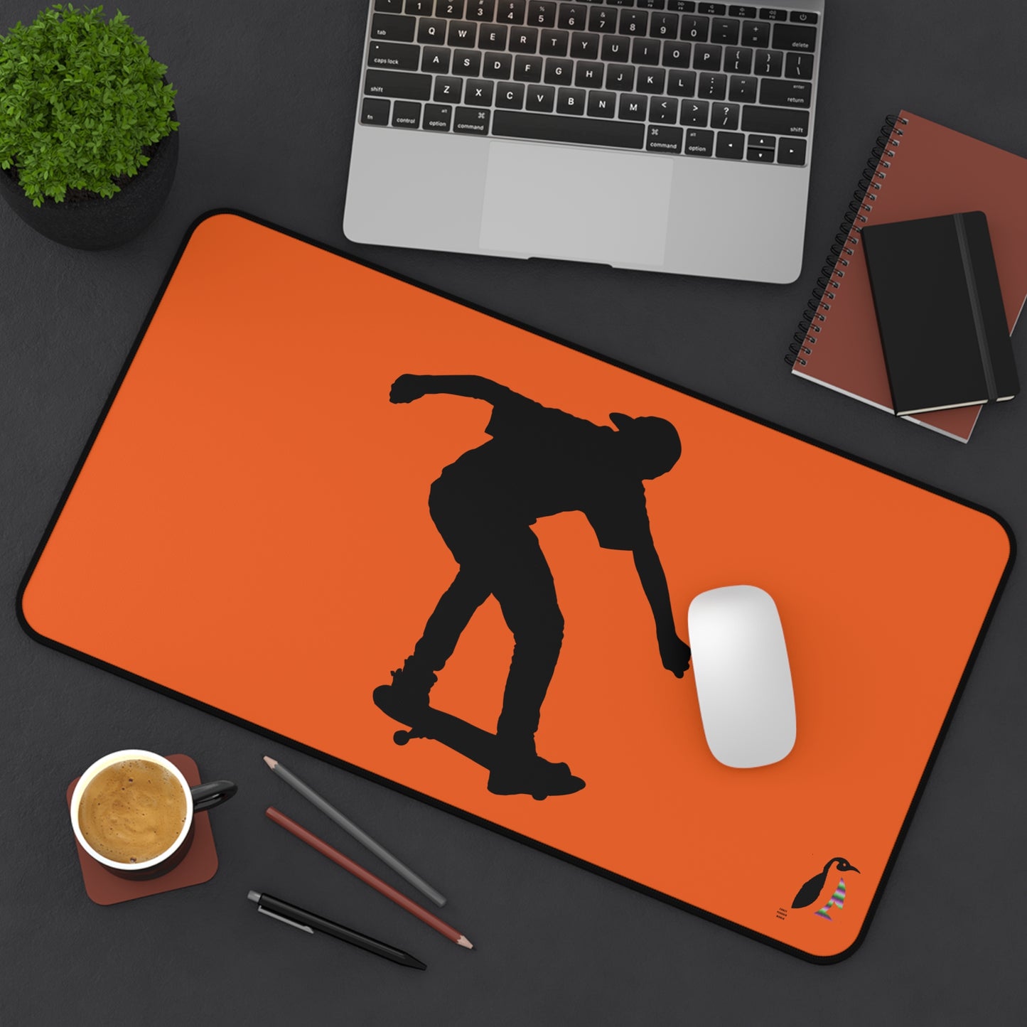 Desk Mat: Skateboarding Orange