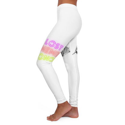 Women's Spandex Leggings: Writing White