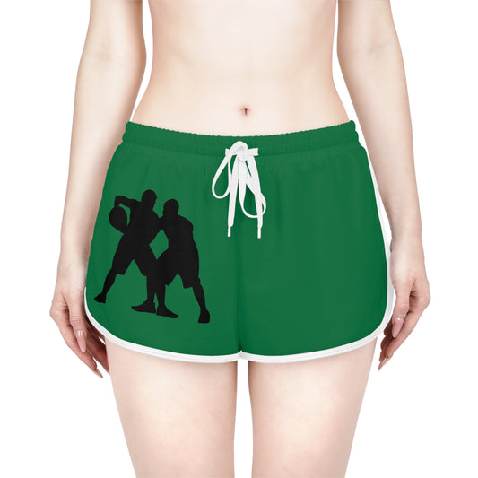 Women's Relaxed Shorts: Basketball Dark Green