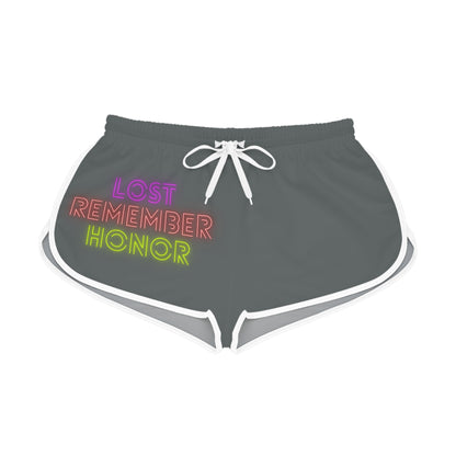 Women's Relaxed Shorts: Lost Remember Honor Dark Grey