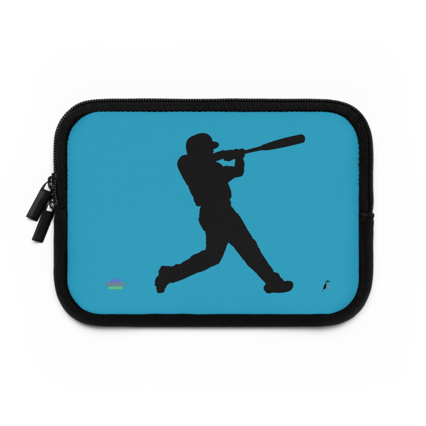 Laptop Sleeve: Baseball Turquoise