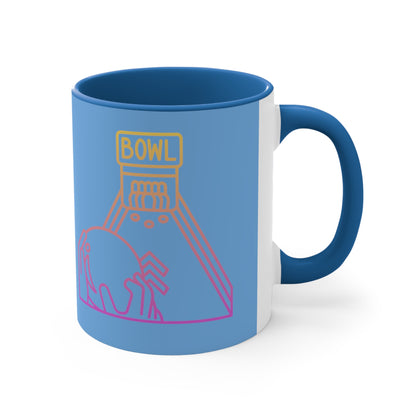 Accent Coffee Mug, 11oz: Bowling Lite Blue