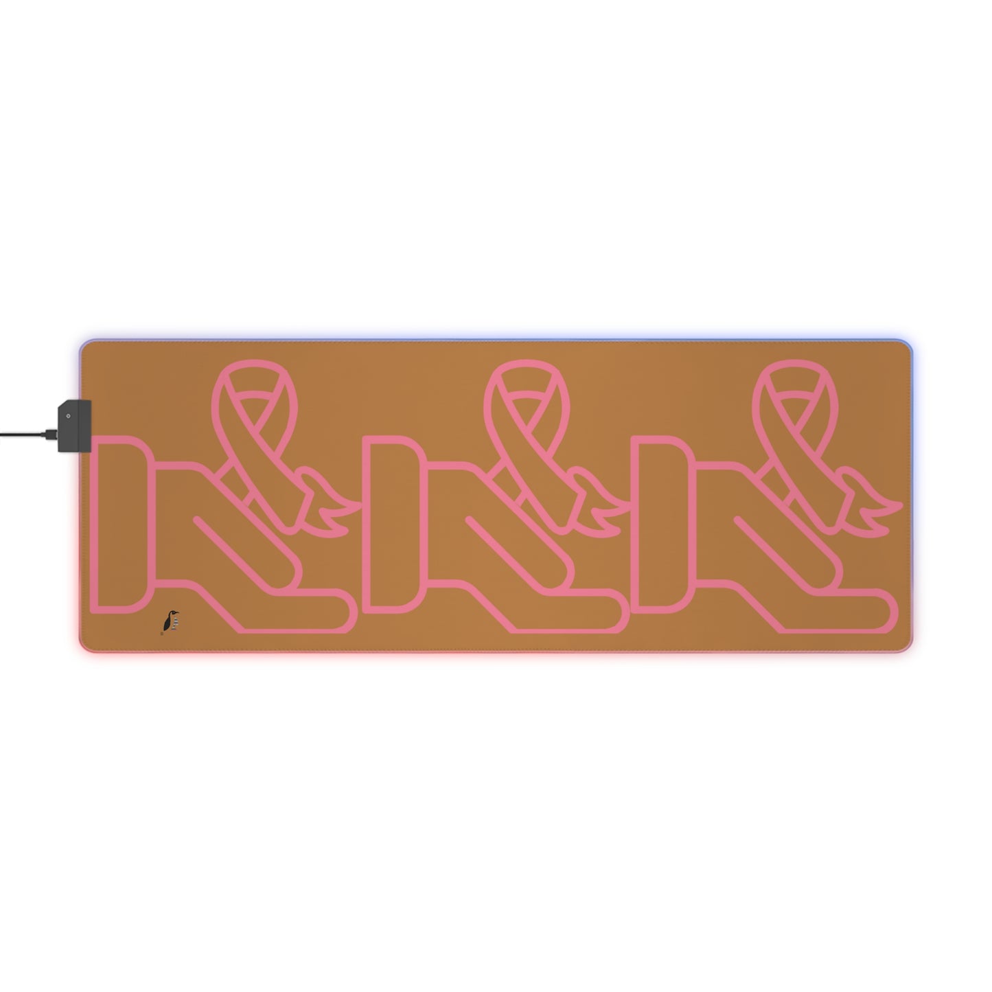 LED Gaming Mouse Pad: Fight Cancer Lite Brown