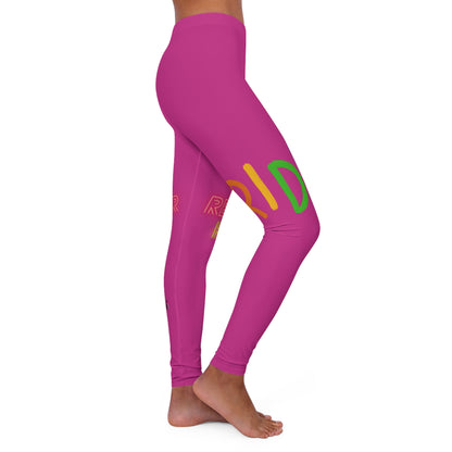 Women's Spandex Leggings: LGBTQ Pride Pink