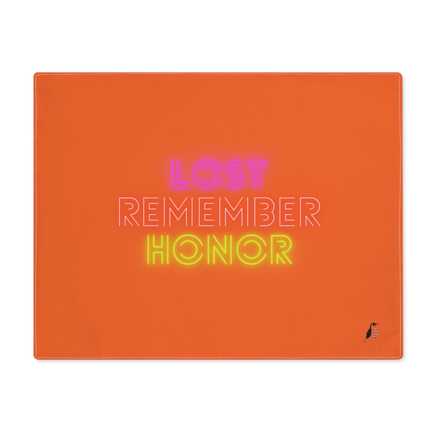 Placemat, 1pc: Lost Remember Honor Orange