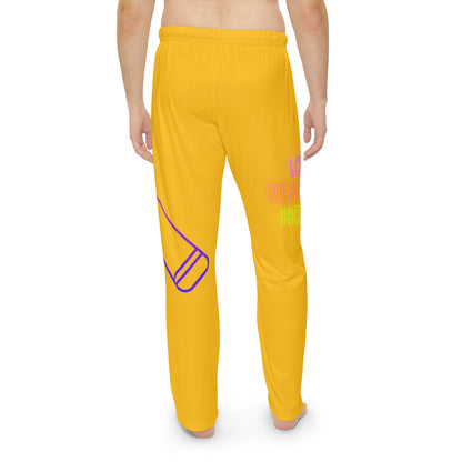 Men's Pajama Pants: Music Yellow