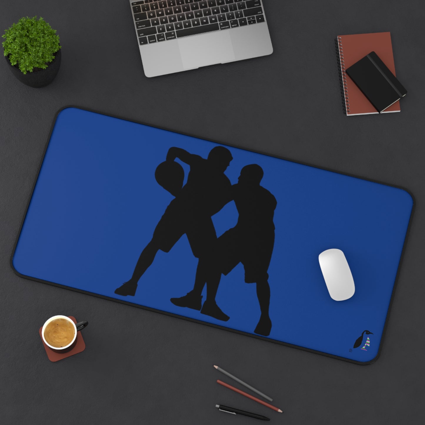 Desk Mat: Basketball Dark Blue