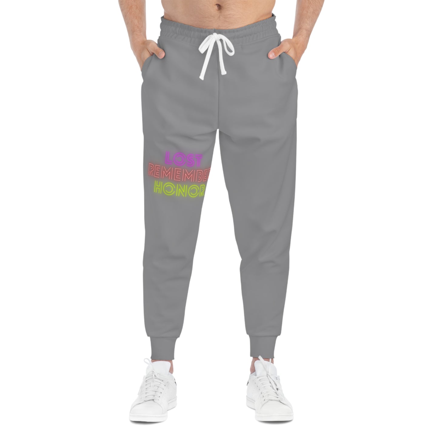 Athletic Joggers: Lost Remember Honor Grey