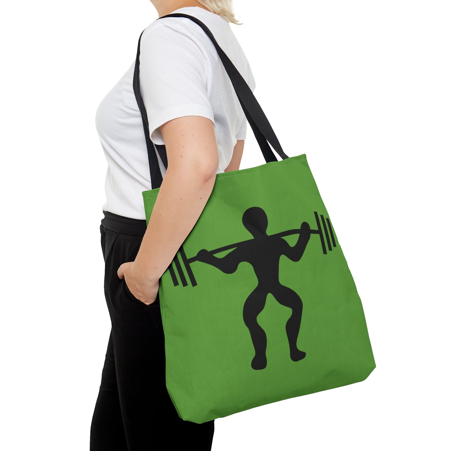 Tote Bag: Weightlifting Green