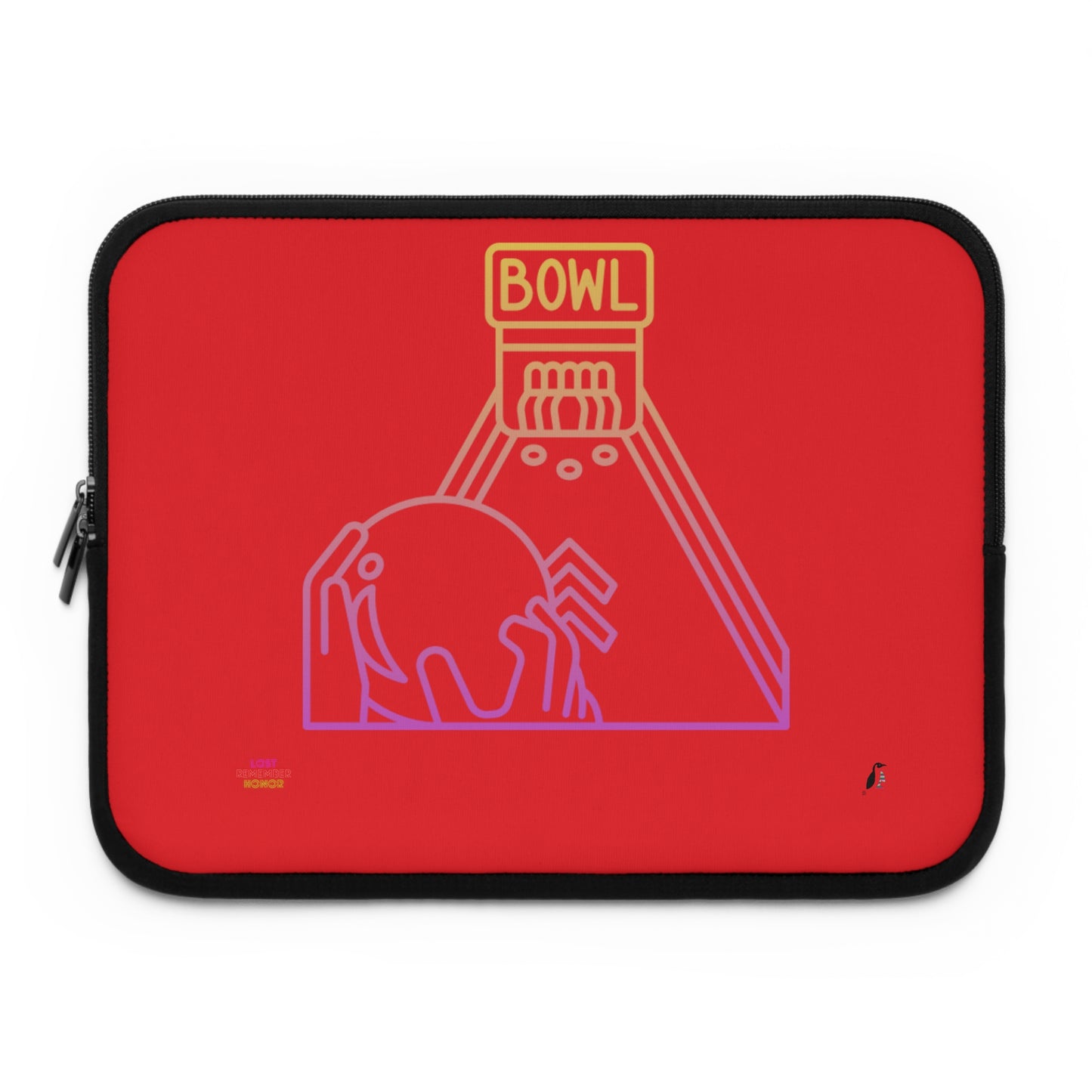 Laptop Sleeve: Bowling Red