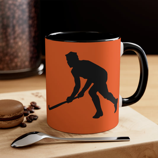 Accent Coffee Mug, 11oz: Hockey Orange