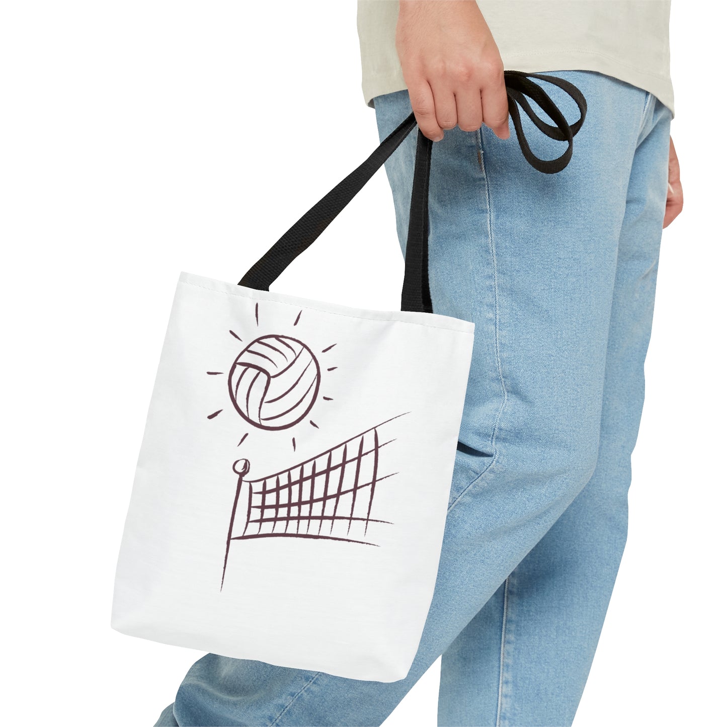 Tote Bag: Volleyball White