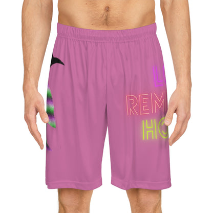 Basketball Shorts: Crazy Penguin World Logo Lite Pink