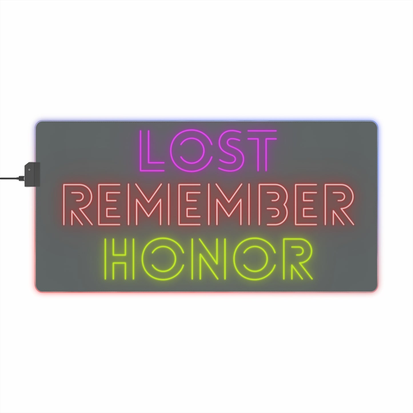 LED Gaming Mouse Pad: Lost Remember Honor Dark Grey