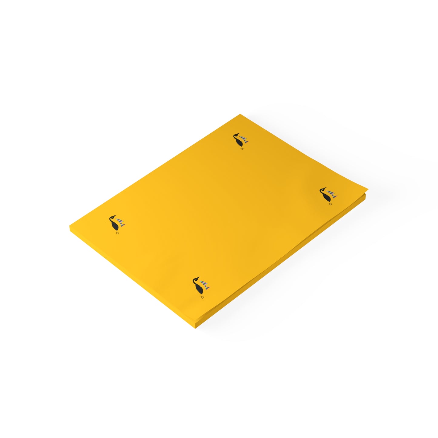 Post-it® Note Pads: Crazy Penguin World Logo Yellow