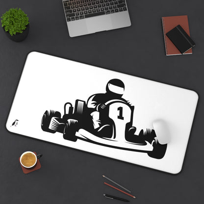 Desk Mat: Racing White