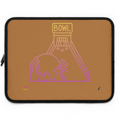 Laptop Sleeve: Bowling Lite Brown