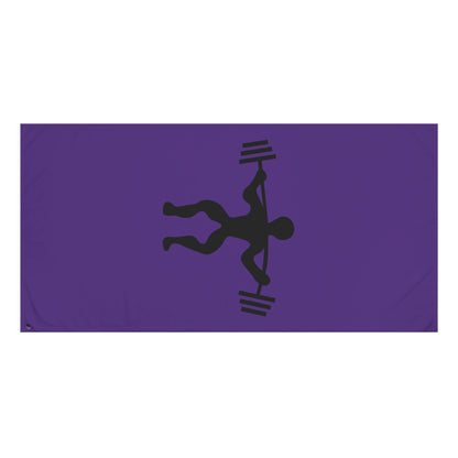 Mink-Cotton Towel: Weightlifting Purple