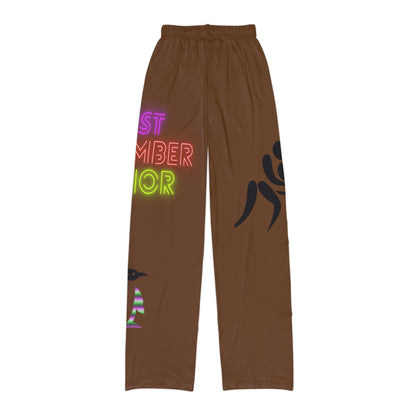 Kids Pajama Pants: Wrestling Brown