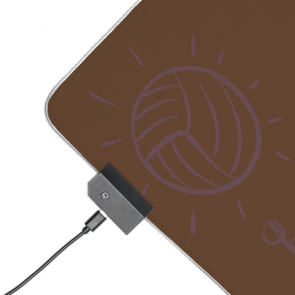 LED Gaming Mouse Pad: Volleyball Brown