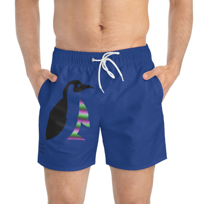 Swim Trunks: Crazy Penguin World Logo Dark Blue