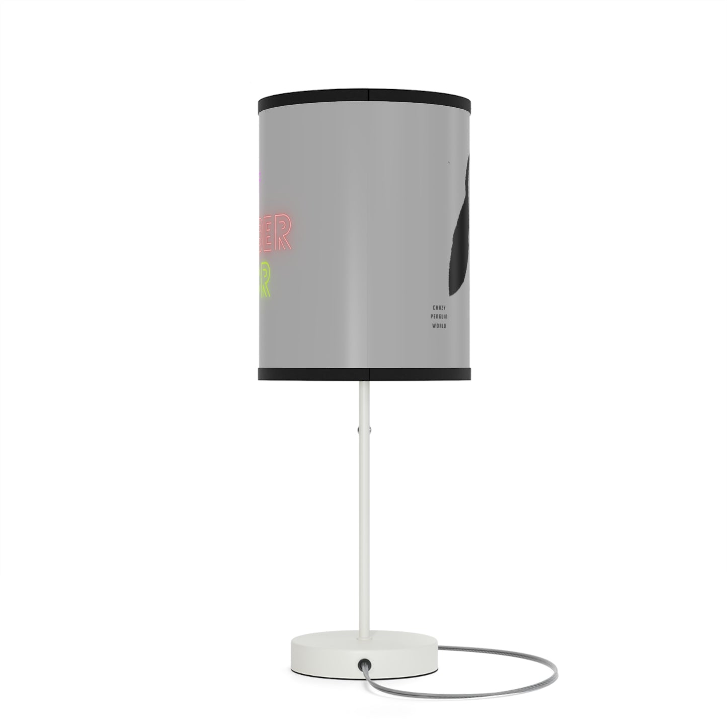 Lamp on a Stand, US|CA plug: Crazy Penguin World Logo Lite Grey