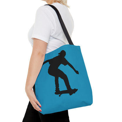 Tote Bag: Skateboarding Turquoise